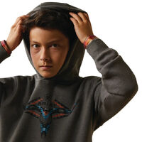 Ariat Boy's Horns Long Sleeve Southwest Hoodie