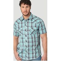 Wrangler Fashion Snap Plaid Short Sleeve Shirt