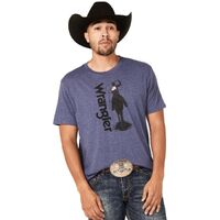 Wrangler Men s Lassoing Denim Heather Graphic T-Shirt