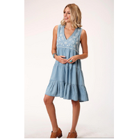 Roper Women Studio West Dress Blue Pastel Dreams