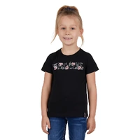 Bullzye Girl's Tropics Tee-Black