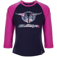 Bullzye Girl's Wildflower Long Sleeve Raglan Tee