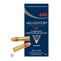 CCI 22LR VELOCITOR 40GR HP HV 1435FPS