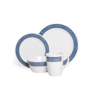 Campfire 16 Piece Melamine Dinner Set - Blue Moon