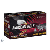 FEDERAL 243 WIN 75GR JHP AE VARMINT 40PK