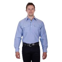 Hard Slog Men's Jackson 1/2 Placket Long Sleeve Shirt