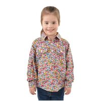 Hard Slog Childrens Austin Half Button Long Sleeve Shirt