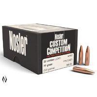 NOSLER 224 77GR HPBT CUSTOM COMP 100PK