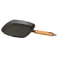 Campfire 24cm Square Frypan with Wooden Handle