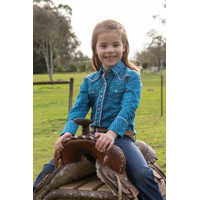 Pure Western Girl's Tomeka Print Western Shirt