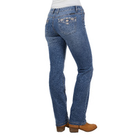 Pure Western Women's Gia Hi Rise Rise Bootcut Jean 34 Leg