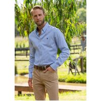 Thomas Cook Men's Kent Stripe Tailored L/Sleeve Shirt Blue