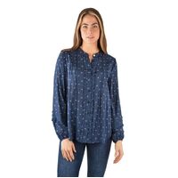 Thomas Cook Women's Indigo Long Sleeve Blouse