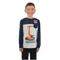 Thomas Cook Boys High In The Sky Henley Long Sleeve Tee