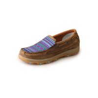 Twisted  Women's Aztec Slip On Cell stretch Moccasins