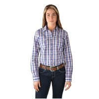 Wrangler Women's Isabelle Check Long Sleeve Western Shirt