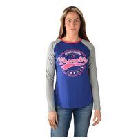 Wrangler Women's Sierra Long Sleeve Baseball Raglan Tee