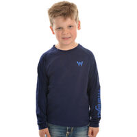 Wrangler Boys Sleeve Logo Raglan L/S T-Shirt