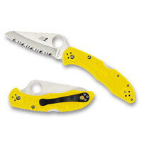 Spyderco Salt 2 H1 Yellow Handle/Serr Blade