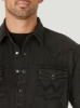 Picture of Wrangler Q Men's Retro Modern L/Sleeve Shirt Black