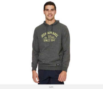 Picture of Jeep Outfitter Hoodie Charcoal