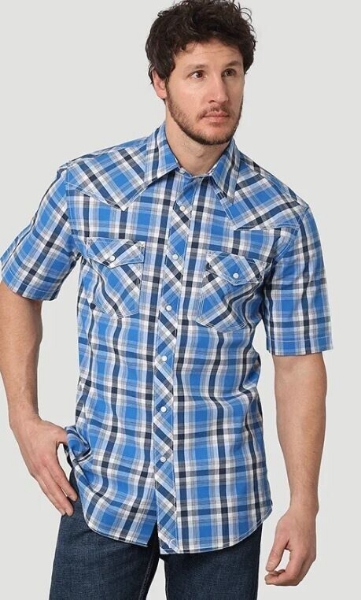Picture of Wrangler Men's 20X Competition Plaid Long Sleeve Shirt