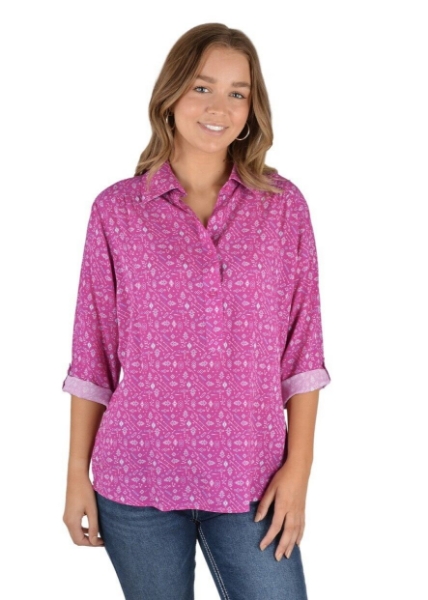 Picture of Pure Western Women's Callie Print 3/4 Sleeve Shirt