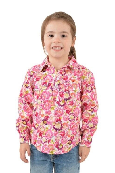 Picture of Hard Slog Children's Belle Half Button L/S Shirt