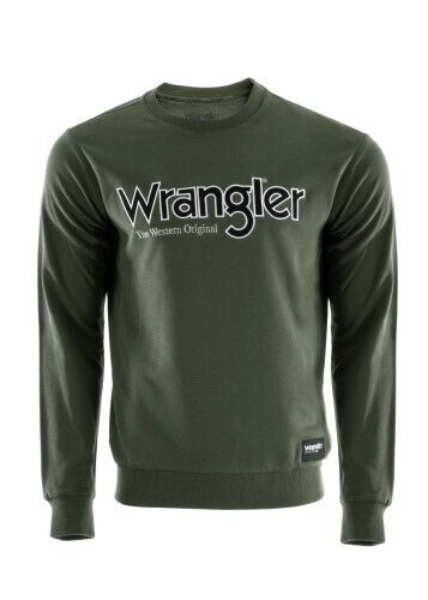 Picture of Wrangler Men's Ryder Logo Crew Long Sleeve